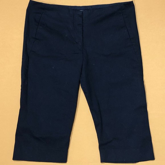 Sitwell Womens Size 12 Black Cotton Capri Pants Made in USA - Picture 1 of 6